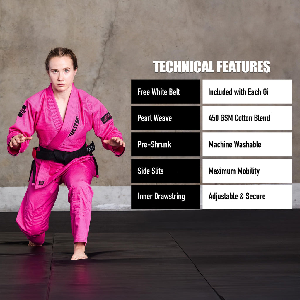 Elite Sports Ultra-Light Women's BJJ GI - IBJJF Jiu-Jitsu GI for Girls and women (See Special Sizing Guide)