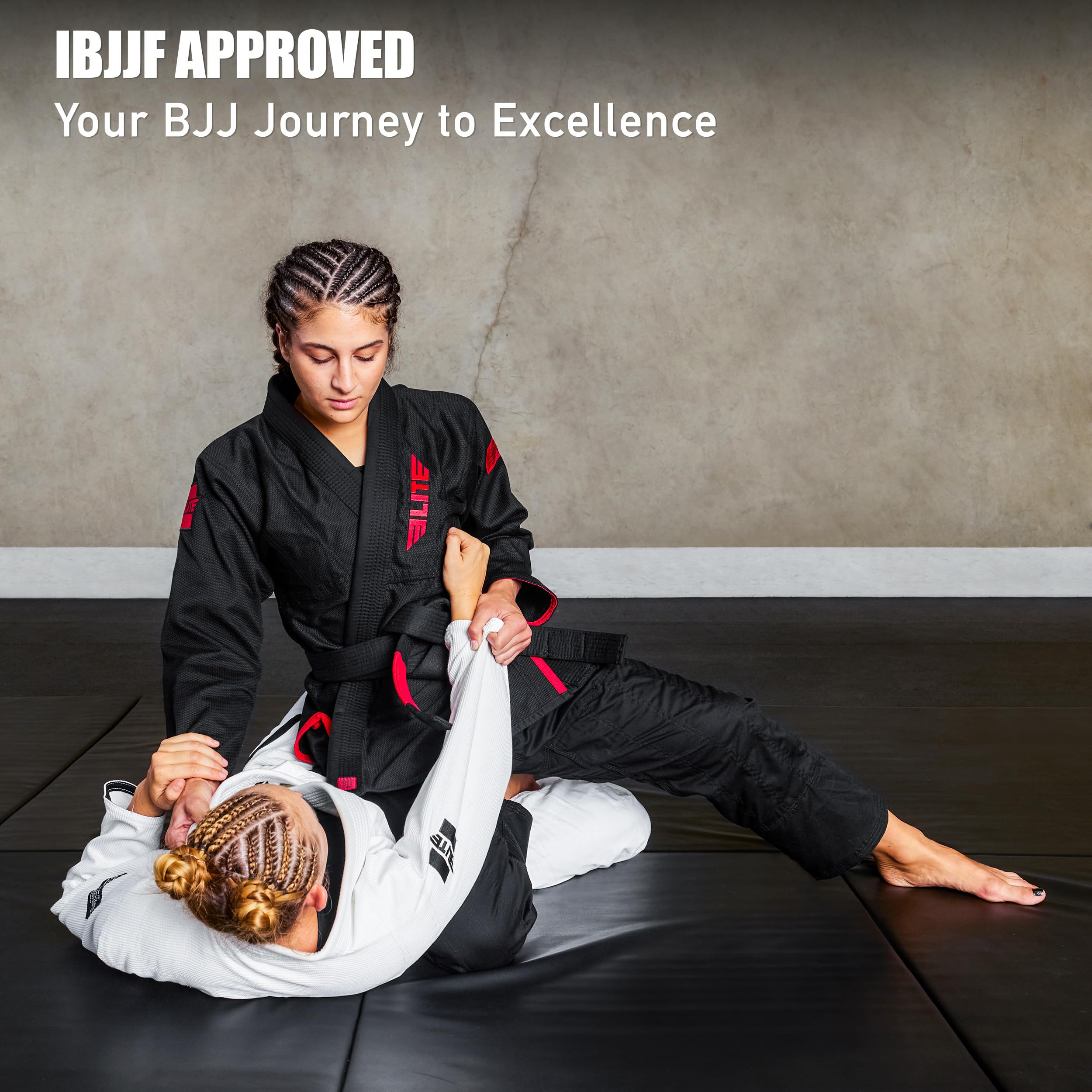 Elite Sports Ultra-Light Women's BJJ GI - IBJJF Jiu-Jitsu GI for Girls and women (See Special Sizing Guide)