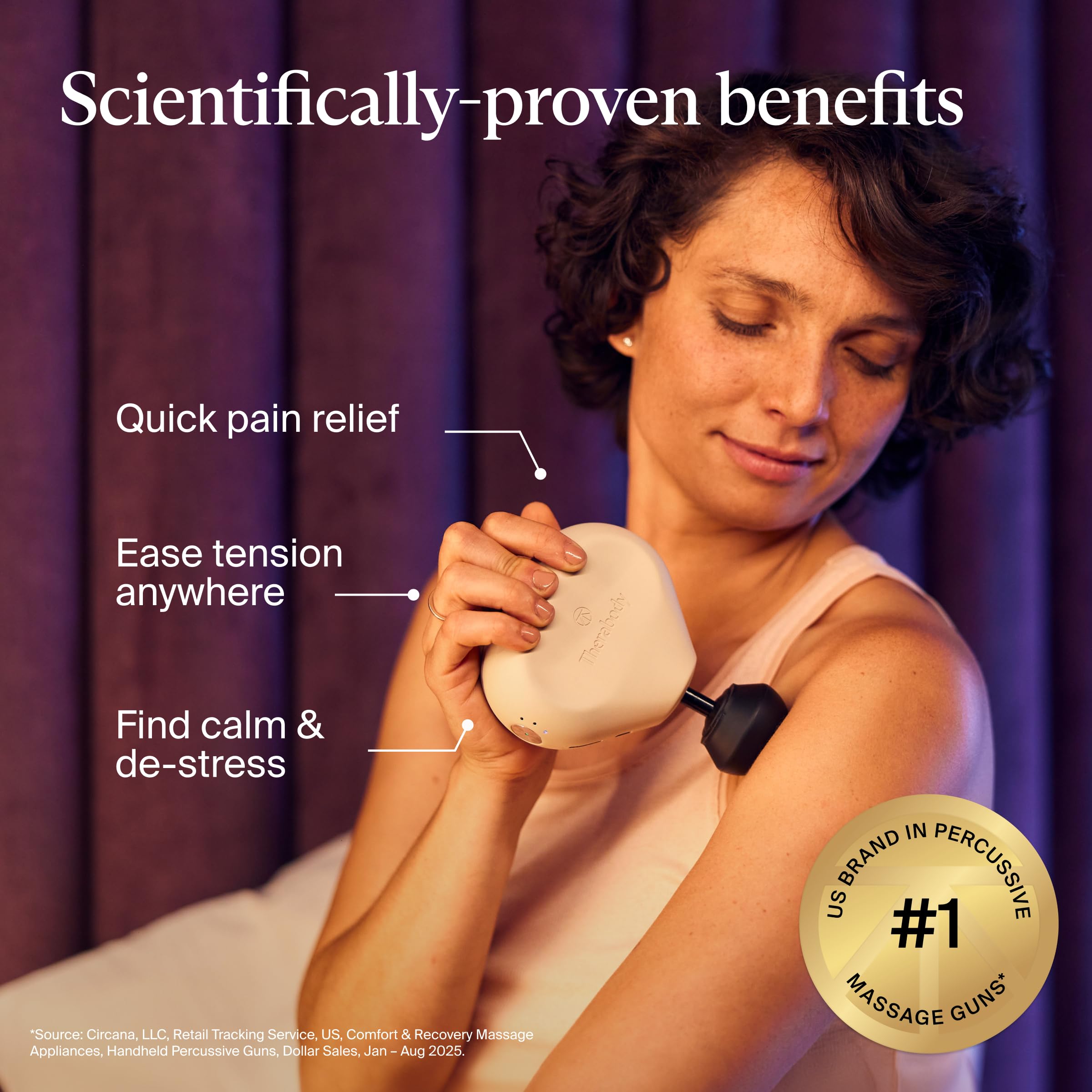 TheraGun Mini (3rd Generation) by Therabody – Ultra-Portable Massage Gun and Travel Essential for Fast, Effective Pain and Tension Relief Anywhere (Desert Rose)