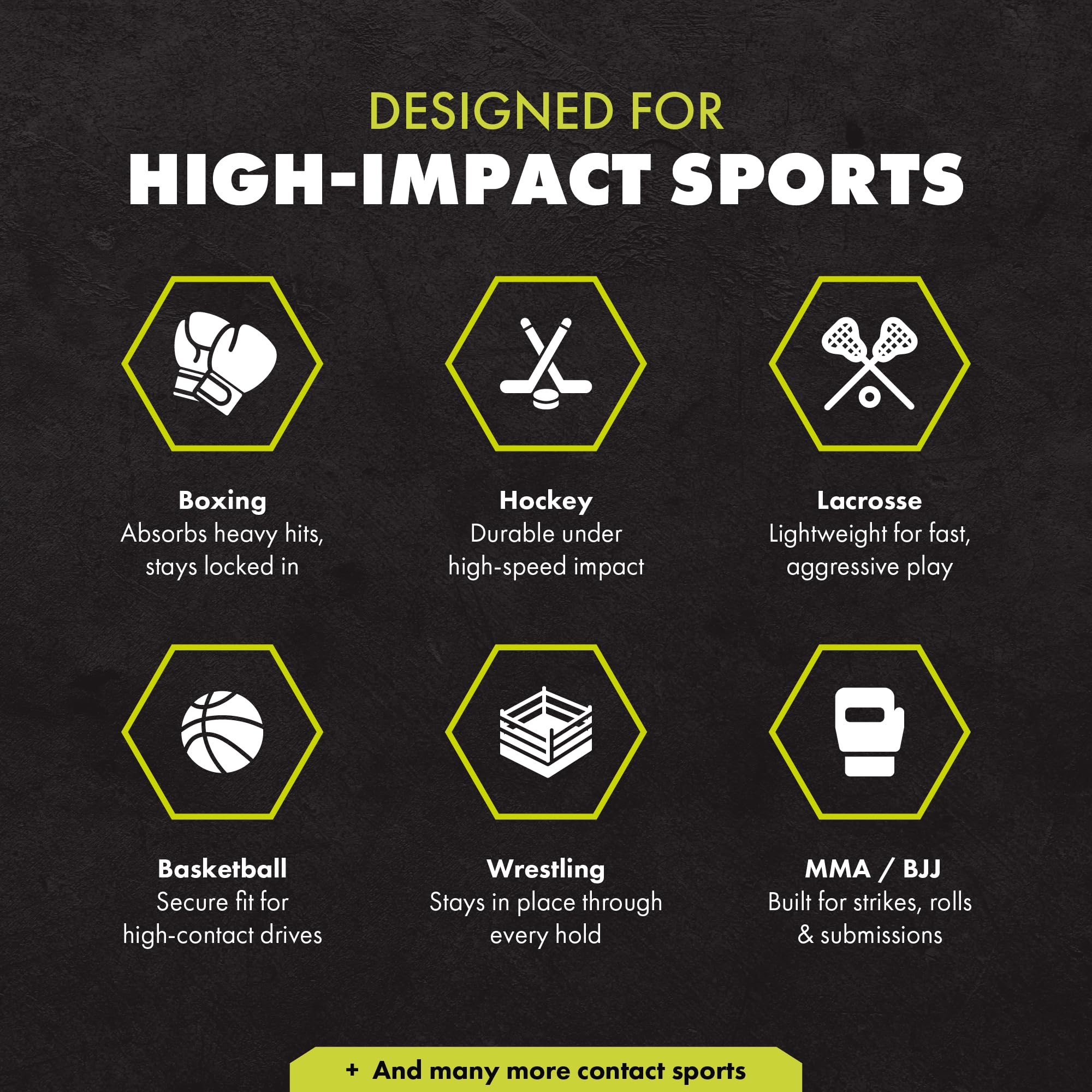 DAMAGE CONTROL High-Impact Mouth Guard – Sports Mouthguard for Boxing, Football, Hockey, Lacrosse & Basketball, Protects Teeth & Jaw, Protective Mouthpiece for Adults & Youth (Adult, HA HA HA 2.0)