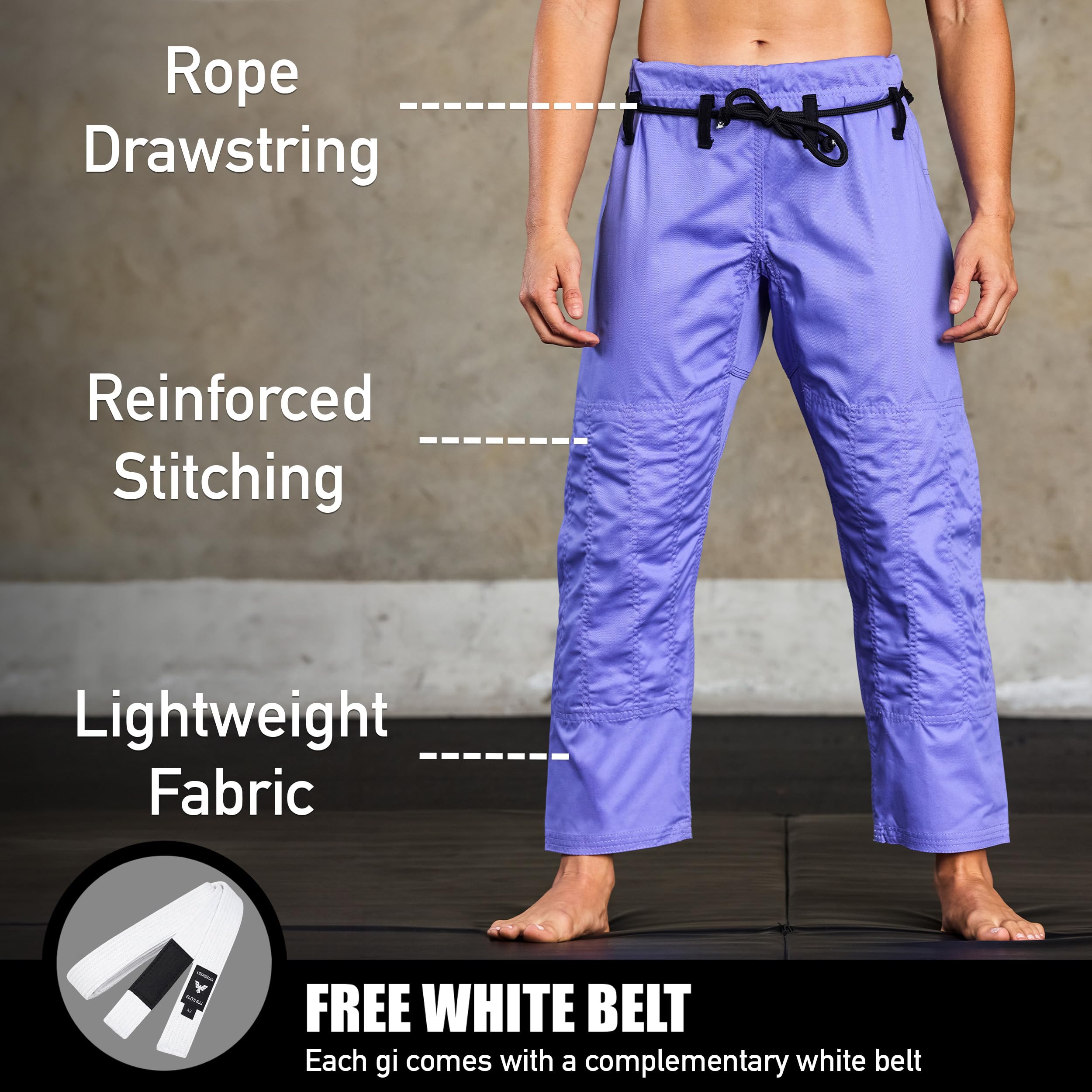Elite Sports Ultra-Light Women's BJJ GI - IBJJF Jiu-Jitsu GI for Girls and women (See Special Sizing Guide)