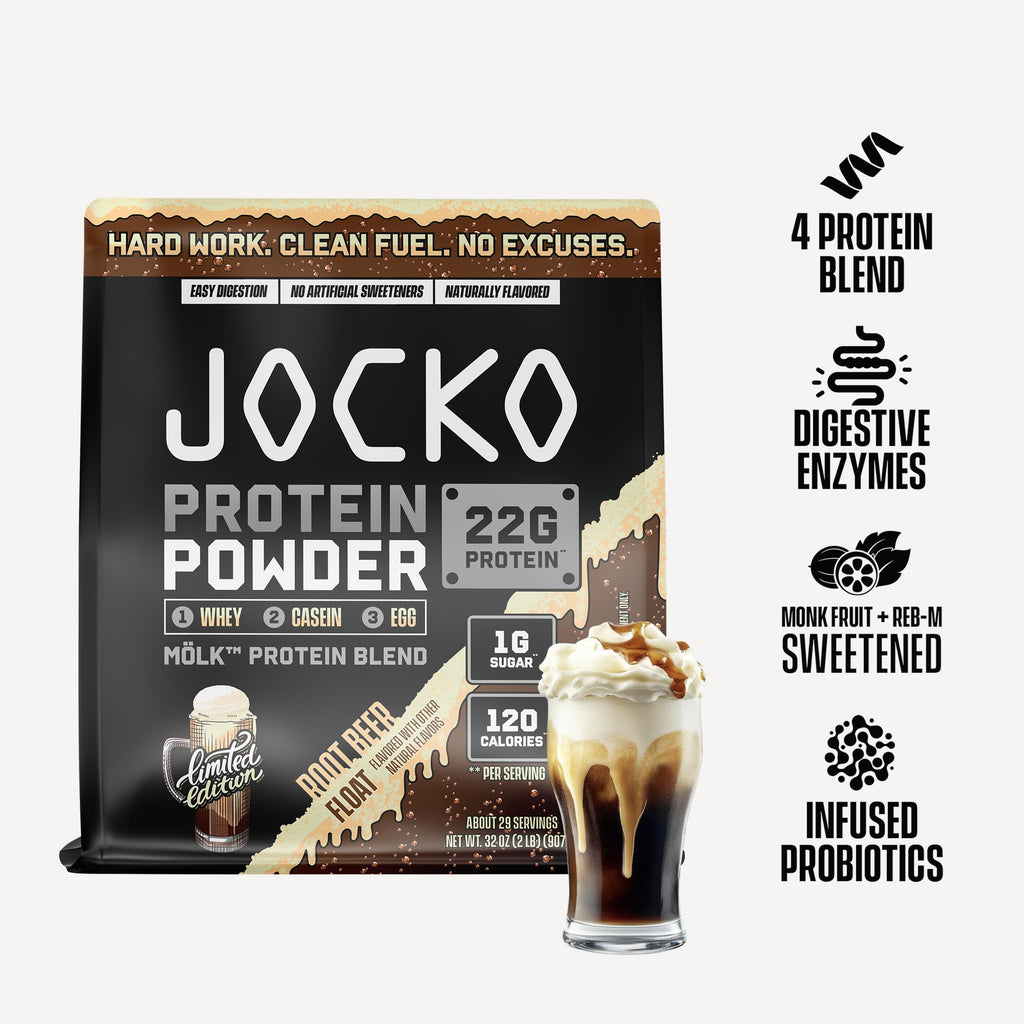 Jocko Fuel Mölk Whey Protein Powder 22g Protein - Low Sugar Monk Fruit Blend - Muscle Recovery & Growth, Packaging May Vary (26 Servings, Chocolate Milkshake)