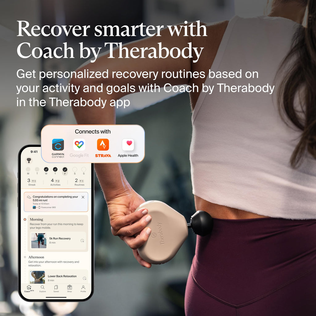 TheraGun Mini (3rd Generation) by Therabody – Ultra-Portable Massage Gun and Travel Essential for Fast, Effective Pain and Tension Relief Anywhere (Desert Rose)