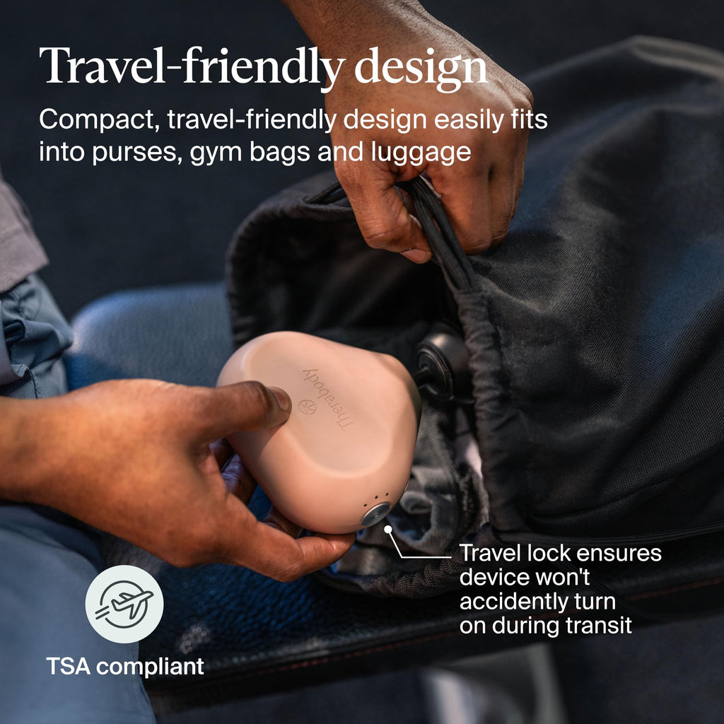 TheraGun Mini (3rd Generation) by Therabody – Ultra-Portable Massage Gun and Travel Essential for Fast, Effective Pain and Tension Relief Anywhere (Desert Rose)