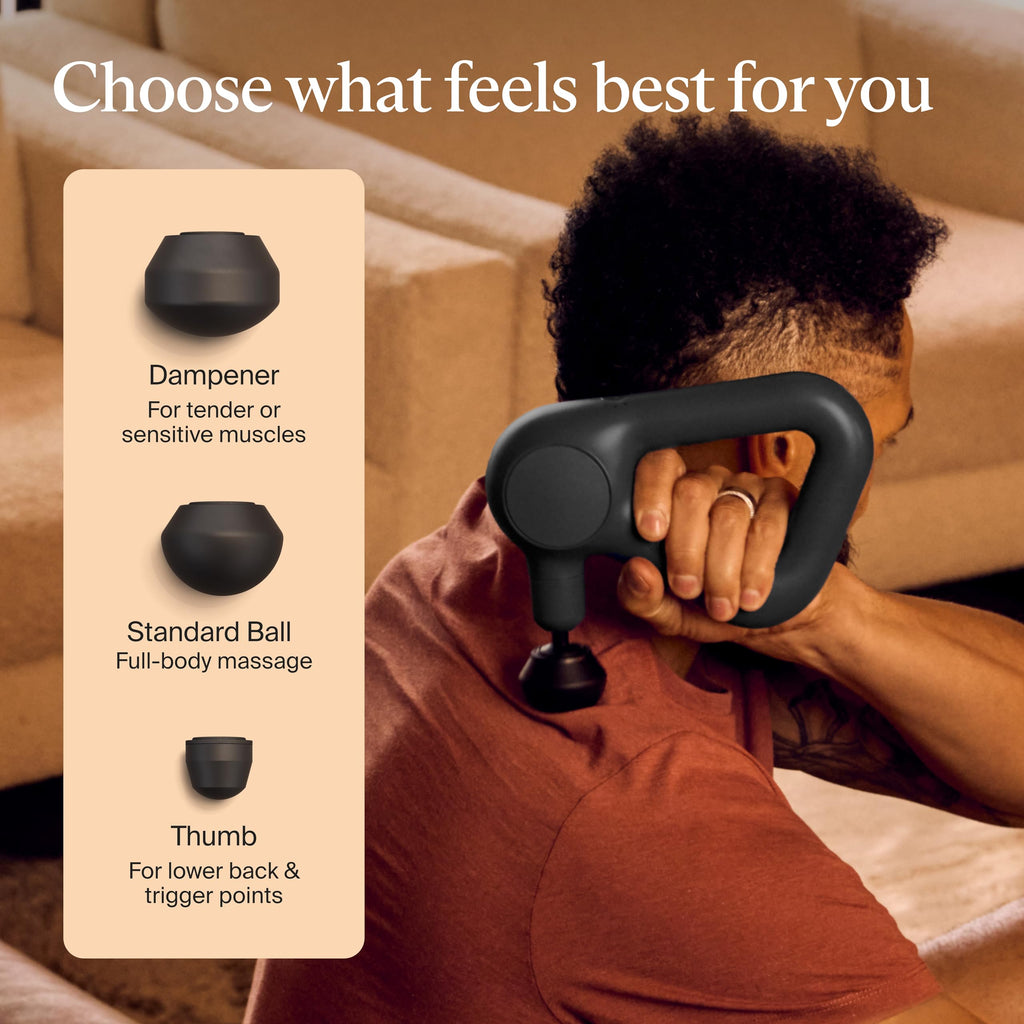 TheraGun Relief by Therabody - Easy-to-Use, Comfortable & Light Handheld Percussion Massage Gun for Everyday Pain Relief Massage Therapy in Neck, Back, Leg, Shoulder and Body (Sand)