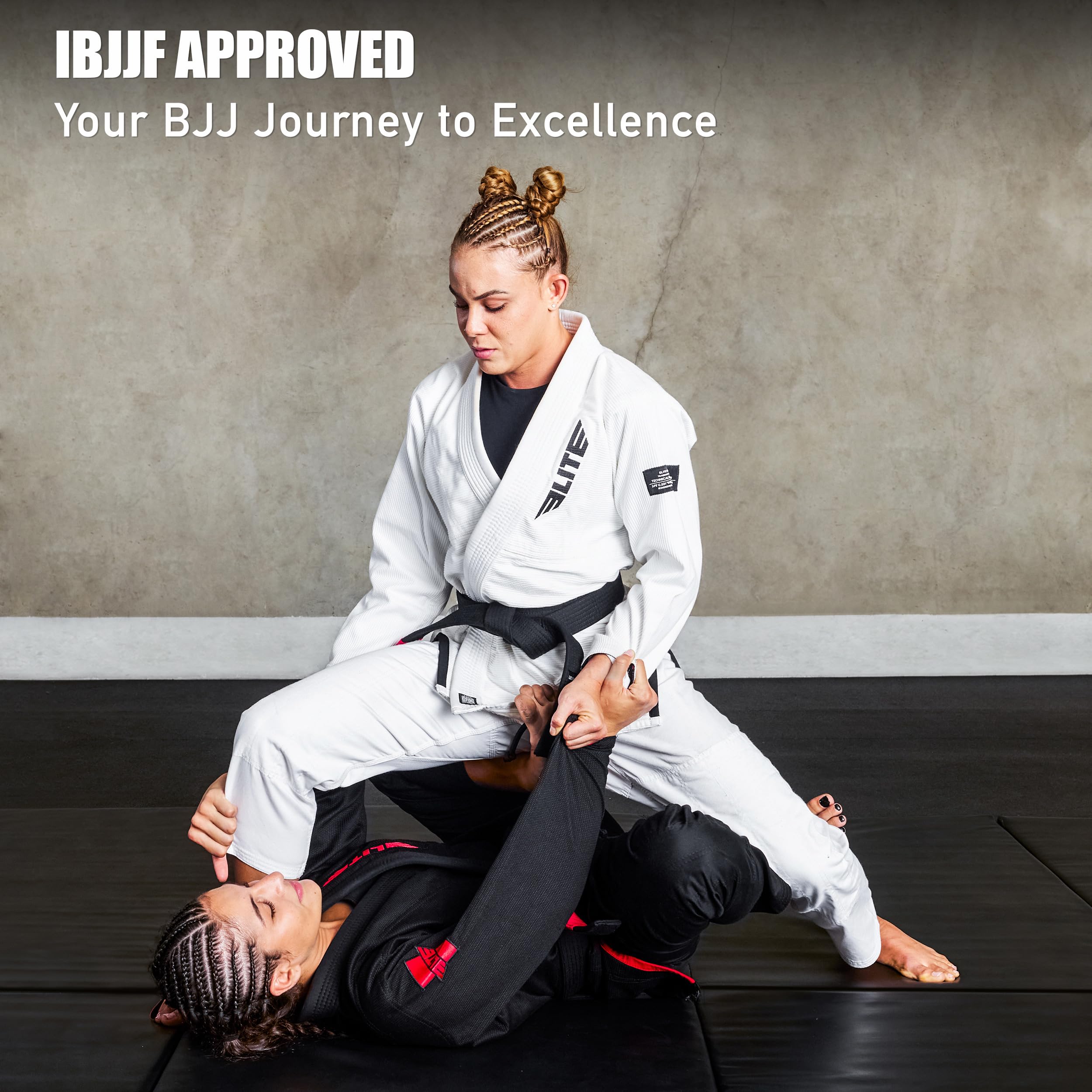 Elite Sports Ultra-Light Women's BJJ GI - IBJJF Jiu-Jitsu GI for Girls and women (See Special Sizing Guide)