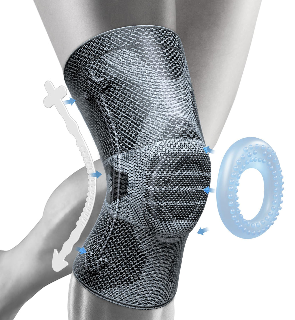 NEENCA Professional Knee Brace for Pain Relief, Medical Knee Support with Patella Pad & Side Stabilizers, Compression Knee Sleeve for Meniscus Tear, ACL, Joint Pain, Runner, Workout - FSA/HSA Eligible