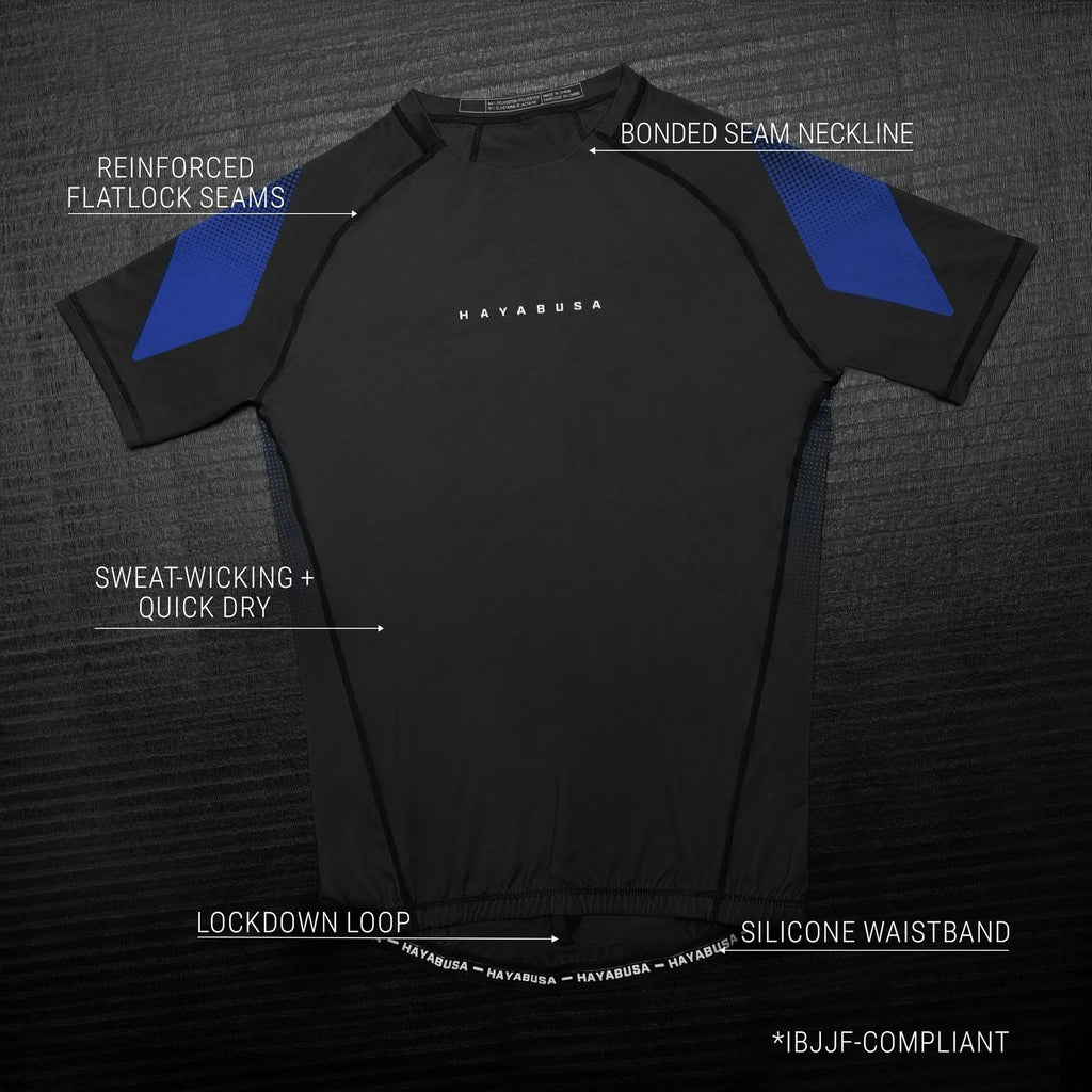 Hayabusa Men's Pro Ranked Short Sleeve BJJ Rash Guard