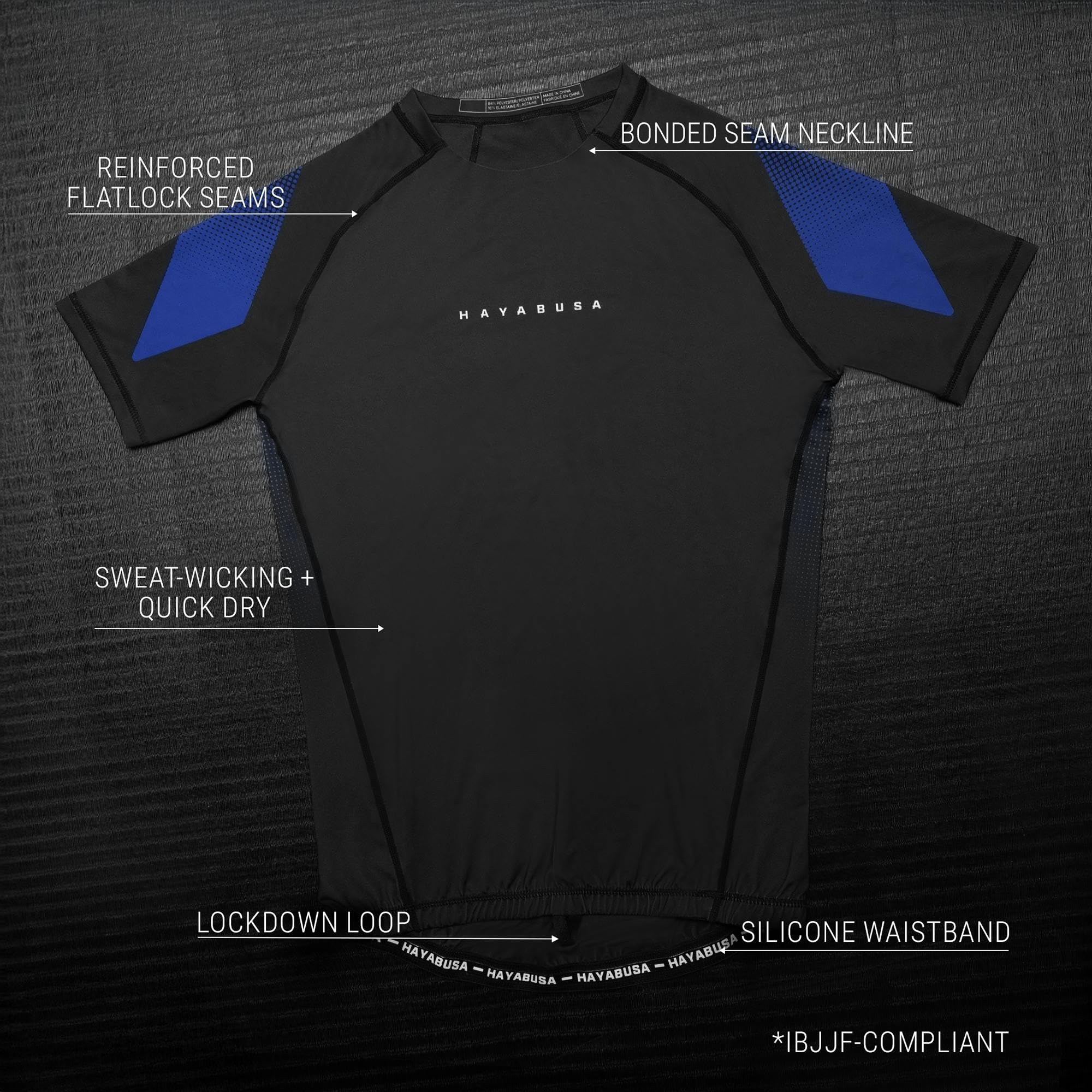 Hayabusa Men's Pro Ranked Short Sleeve BJJ Rash Guard
