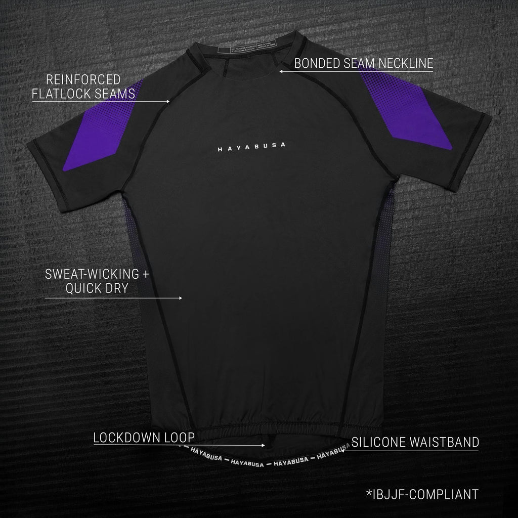 Hayabusa Men's Pro Ranked Short Sleeve BJJ Rash Guard