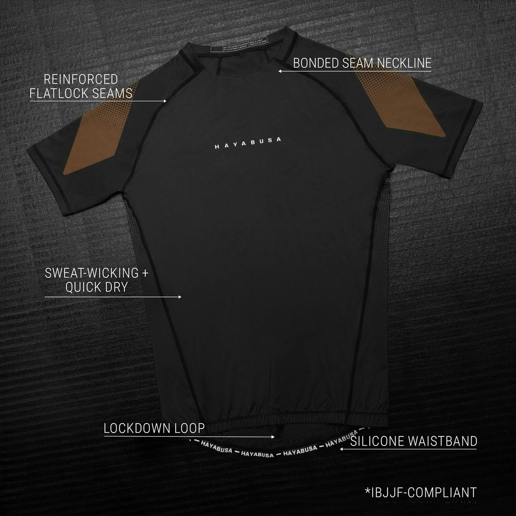 Hayabusa Men's Pro Ranked Short Sleeve BJJ Rash Guard