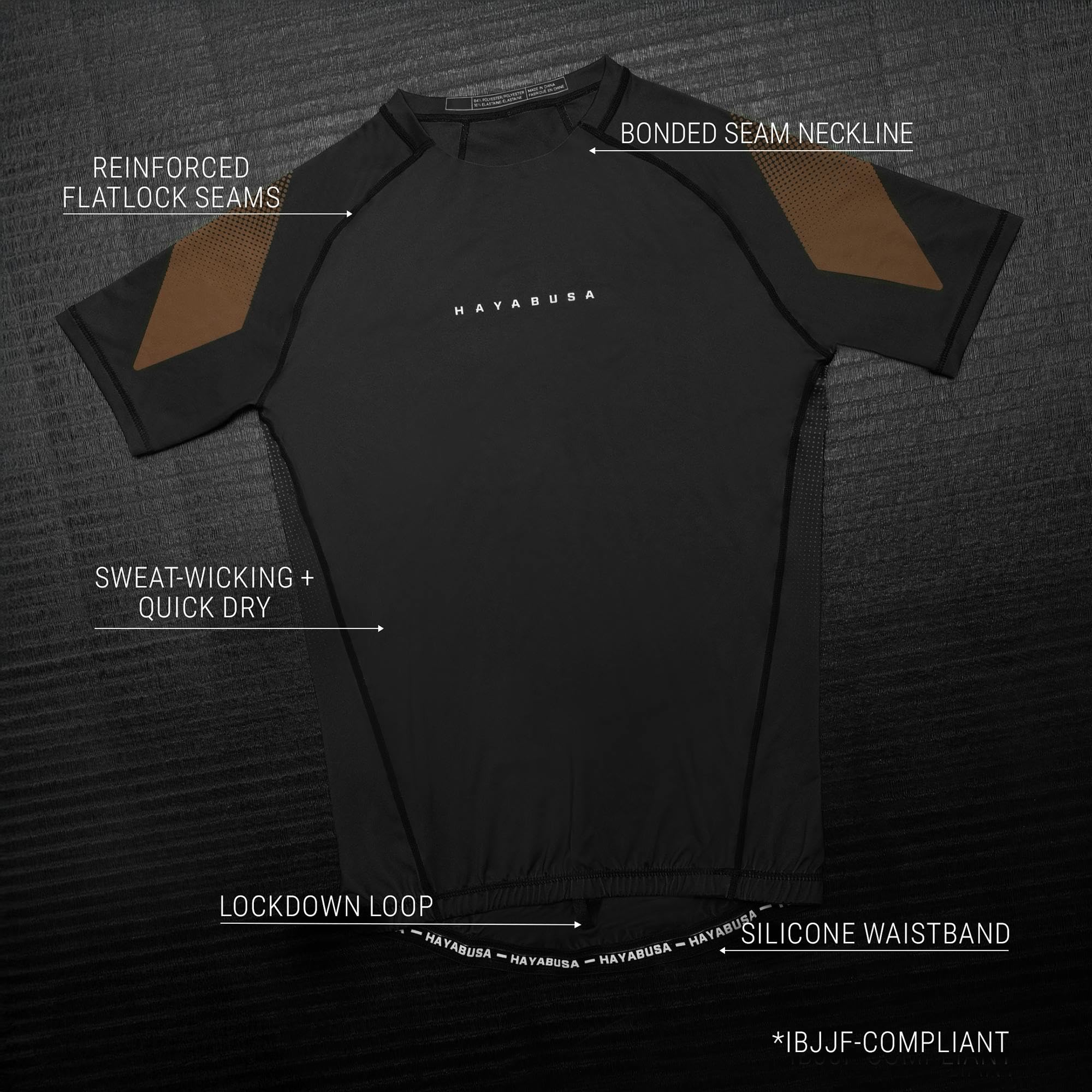 Hayabusa Men's Pro Ranked Short Sleeve BJJ Rash Guard