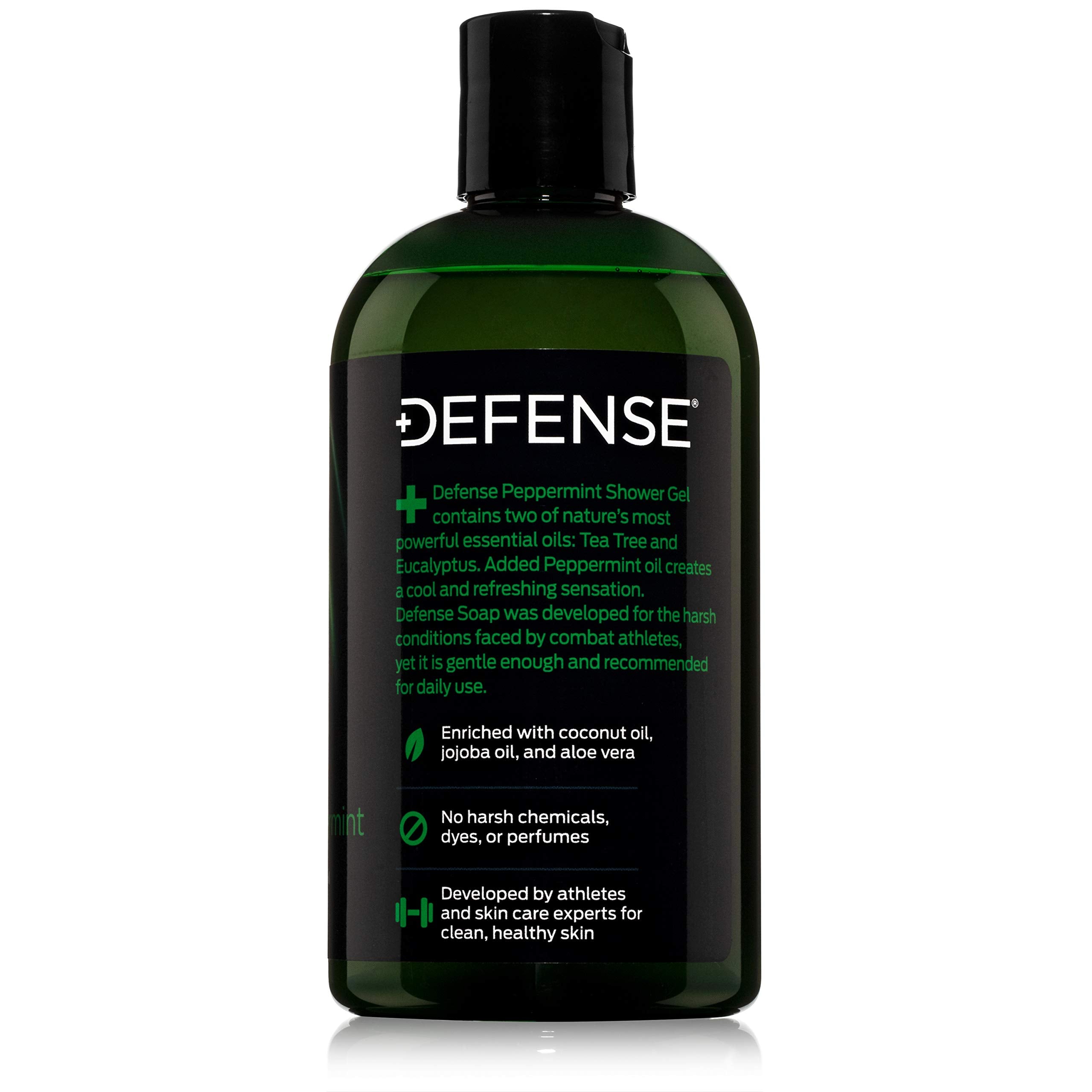 Defense Soap Tea Tree Body Wash | All Natural Organic Shower Soap for Athletes | Odor Control & Skin Fungal Protection for Sports, Post Workout & Recovery - 32 oz