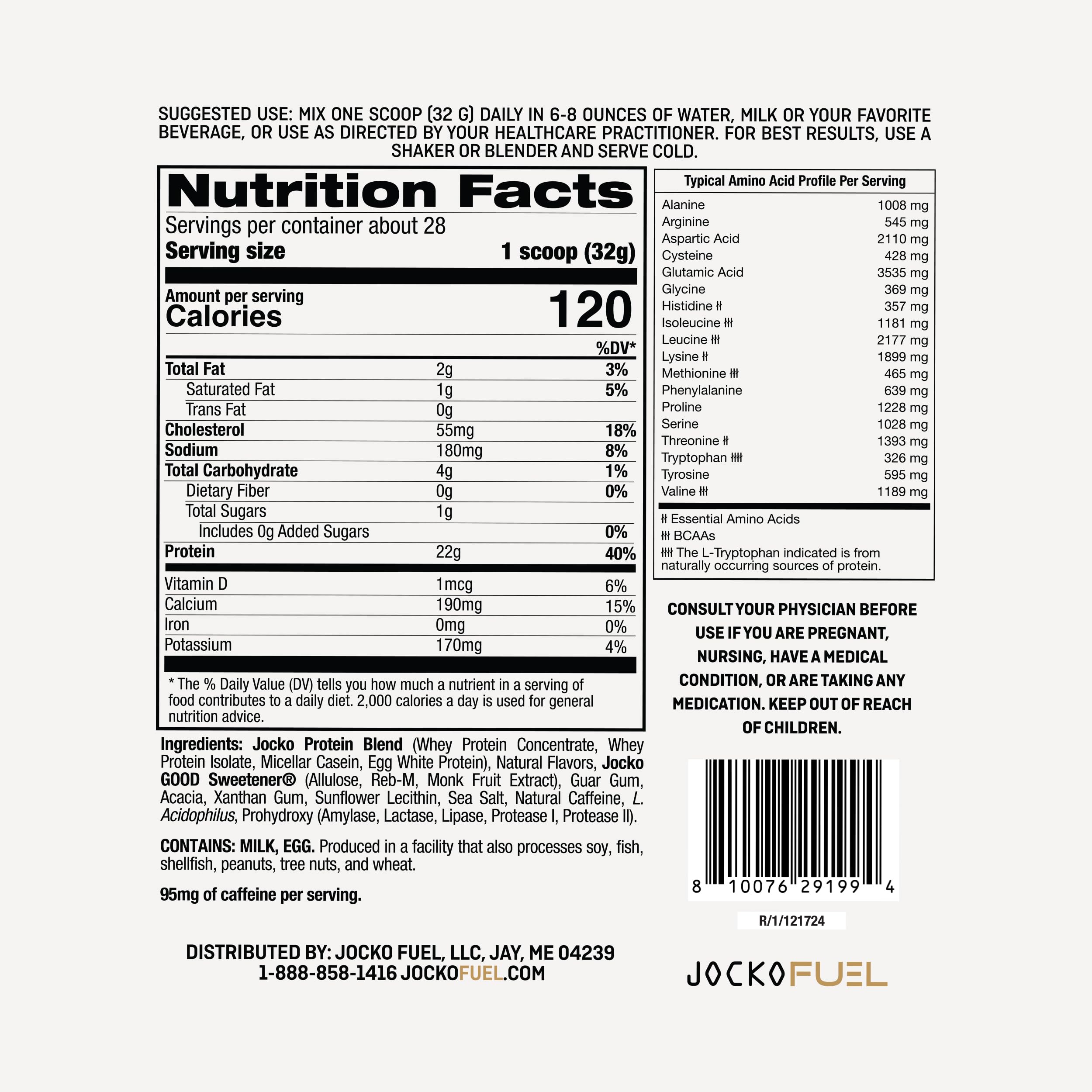 Jocko Fuel Mölk Whey Protein Powder 22g Protein - Low Sugar Monk Fruit Blend - Muscle Recovery & Growth, Packaging May Vary (26 Servings, Chocolate Milkshake)