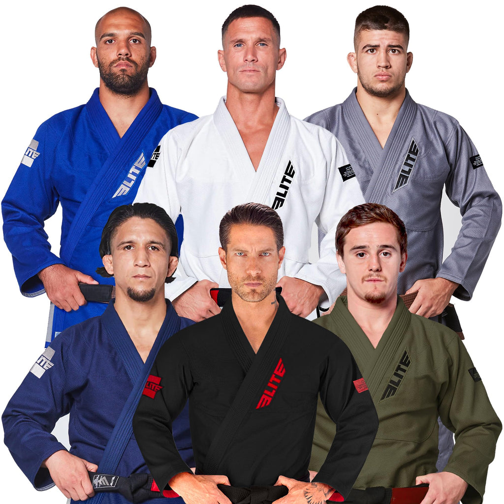 Elite Sports BJJ GI for Men IBJJF Kimono BJJ Jiujitsu GIS W/Preshrunk Fabric & Free Belt (See Special Sizing Guide)