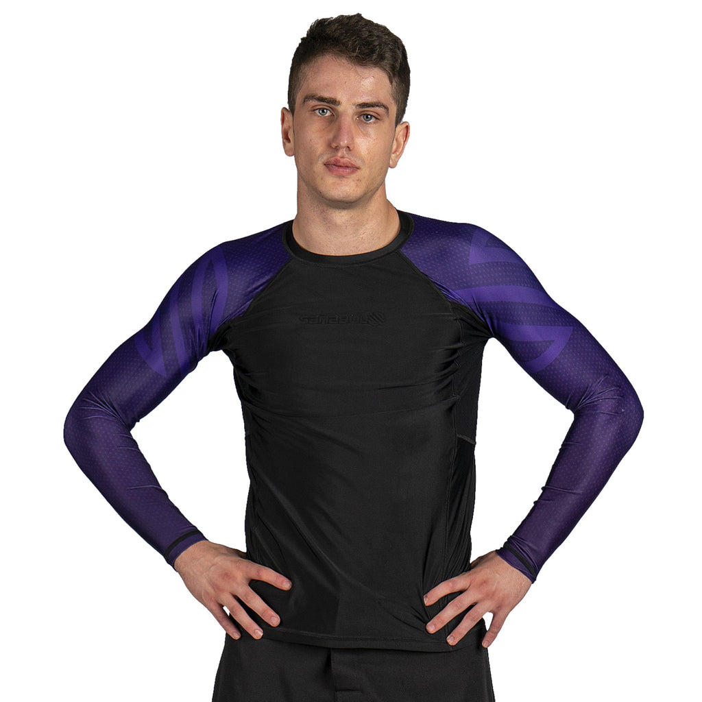 Sanabul Essential Long Sleeve Compression Training Rash Guard for MMA BJJ Wrestling Grappling and No Gi Jiu Jitsu rashguard