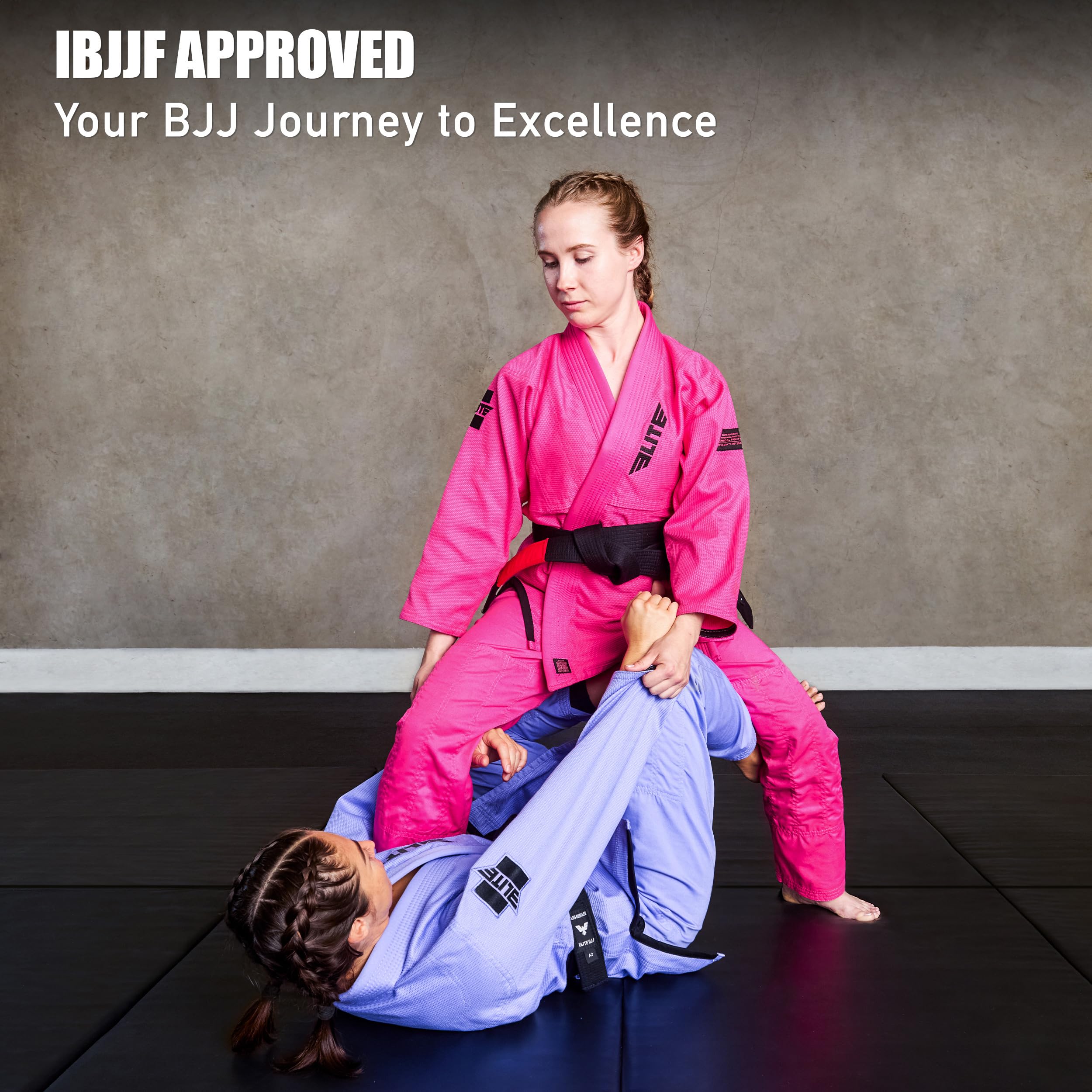 Elite Sports Ultra-Light Women's BJJ GI - IBJJF Jiu-Jitsu GI for Girls and women (See Special Sizing Guide)