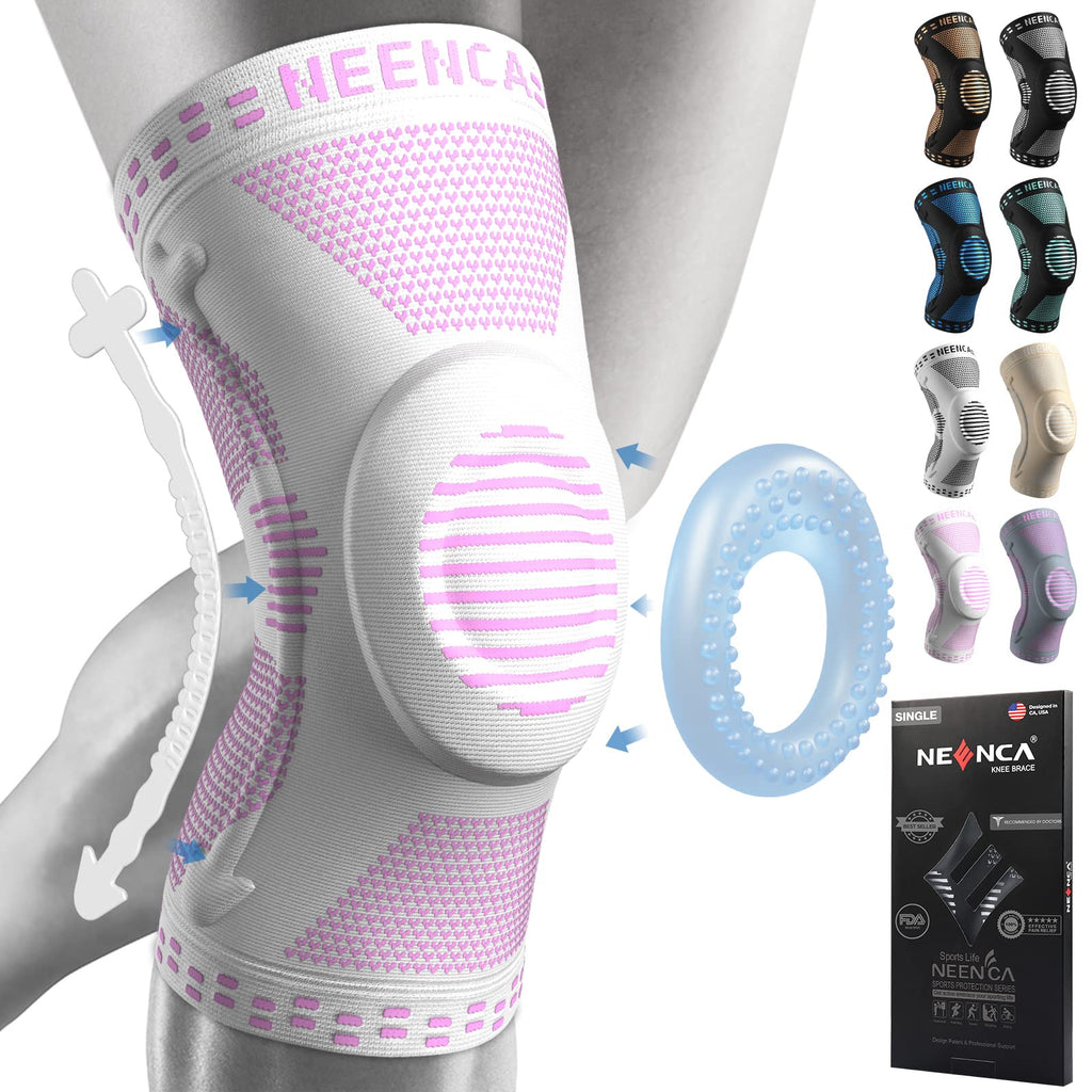 NEENCA Professional Knee Brace for Pain Relief, Medical Knee Support with Patella Pad & Side Stabilizers, Compression Knee Sleeve for Meniscus Tear, ACL, Joint Pain, Runner, Workout - FSA/HSA Eligible