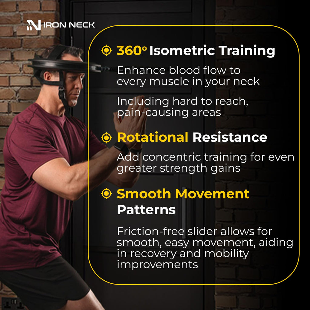Iron Neck - Advanced Neck Trainer, Strengthener, Exerciser, & Rehabilitation Device to Relieve Pain & Improve Posture - Workout & Strength Training Equipment, Home Gym Accessories for Men