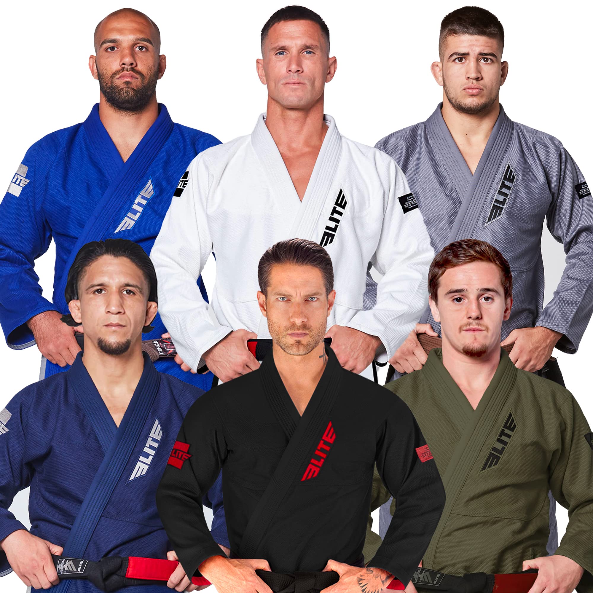 Elite Sports BJJ GI for Men IBJJF Kimono BJJ Jiujitsu GIS W/Preshrunk Fabric & Free Belt (See Special Sizing Guide)