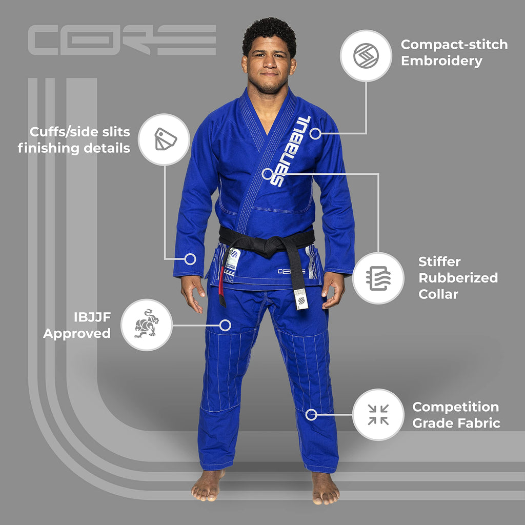 Sanabul Core Competition BJJ Gi for Men & Women Preshrunk Fabric IBJJF Approved Brazilian Jiu Jitsu Training & Competition Gi