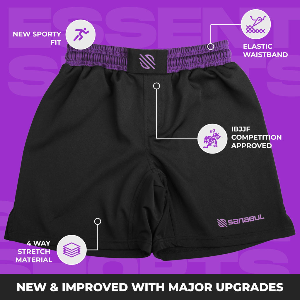 Sanabul Essential MMA Shorts for Men Boxing No Gi Jiu Jitsu Grappling BJJ Shorts