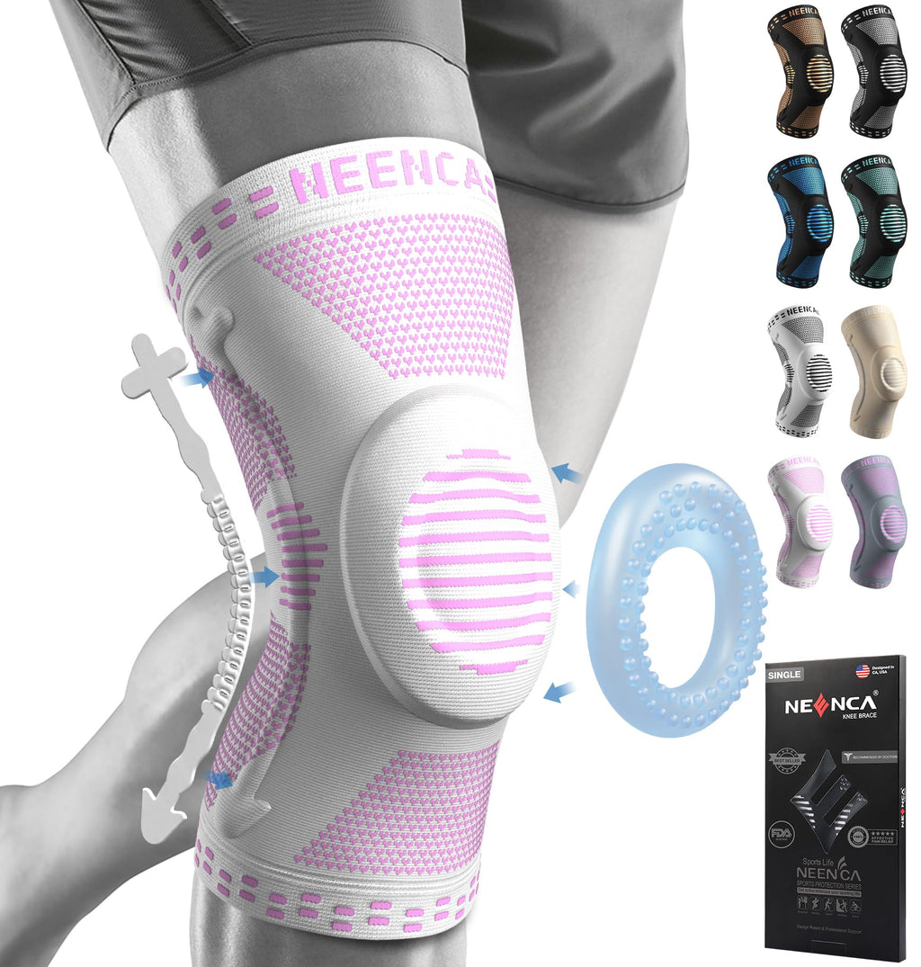 NEENCA Professional Knee Brace for Pain Relief, Medical Knee Support with Patella Pad & Side Stabilizers, Compression Knee Sleeve for Meniscus Tear, ACL, Joint Pain, Runner, Workout - FSA/HSA Eligible