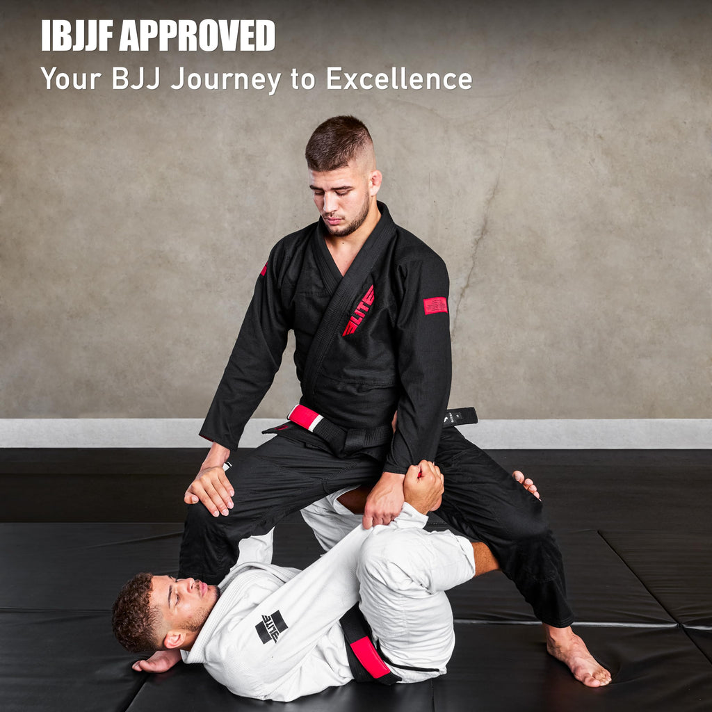 Elite Sports BJJ GI for Men IBJJF Kimono BJJ Jiujitsu GIS W/Preshrunk Fabric & Free Belt (See Special Sizing Guide)