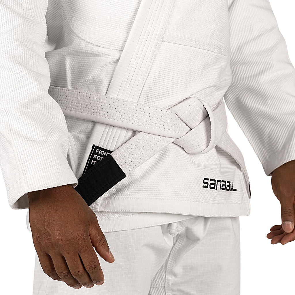 Sanabul BJJ Belt for Men & Women - Brazilian Jiu Jitsu With Ranking Stripes Sleeve Bar - Kids Gi Belt