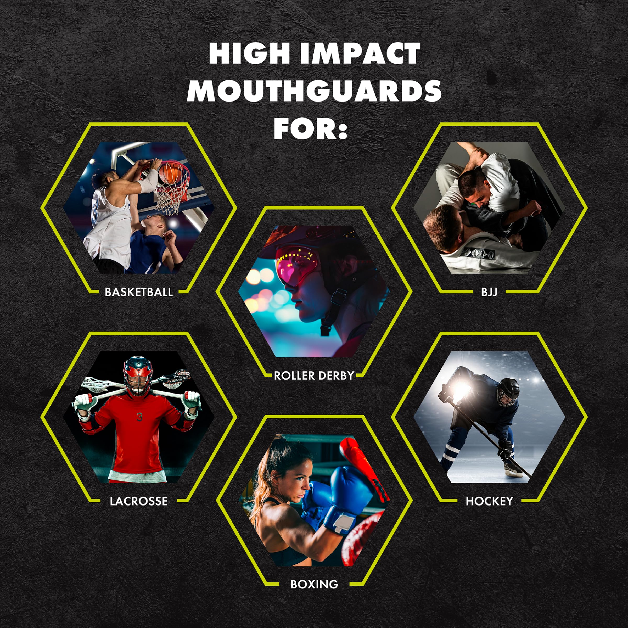 DAMAGE CONTROL High-Impact Mouth Guard – Sports Mouthguard for Boxing, Football, Hockey, Lacrosse & Basketball, Protects Teeth & Jaw, Protective Mouthpiece for Adults & Youth (Adult, HA HA HA 2.0)