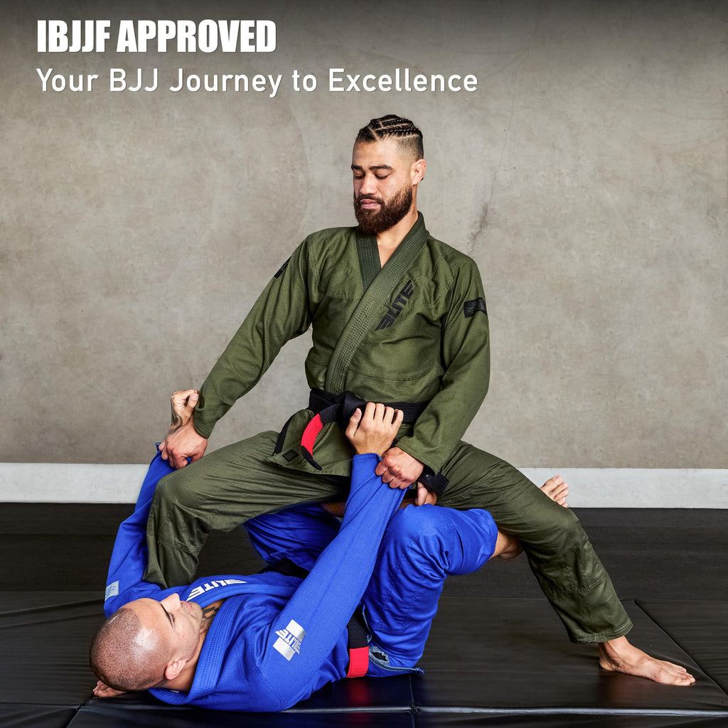 Elite Sports BJJ GI for Men IBJJF Kimono BJJ Jiujitsu GIS W/Preshrunk Fabric & Free Belt (See Special Sizing Guide)