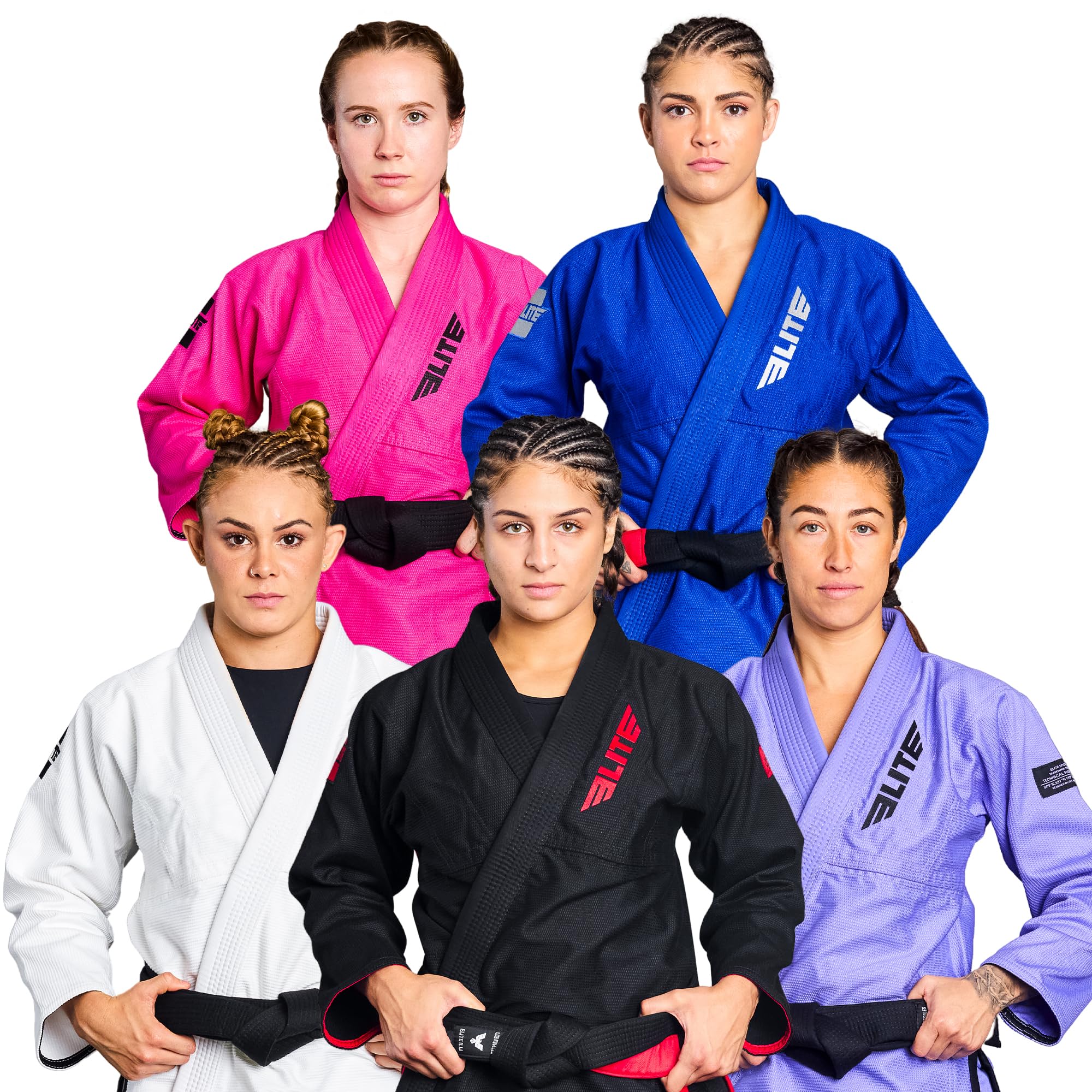 Elite Sports Ultra-Light Women's BJJ GI - IBJJF Jiu-Jitsu GI for Girls and women (See Special Sizing Guide)