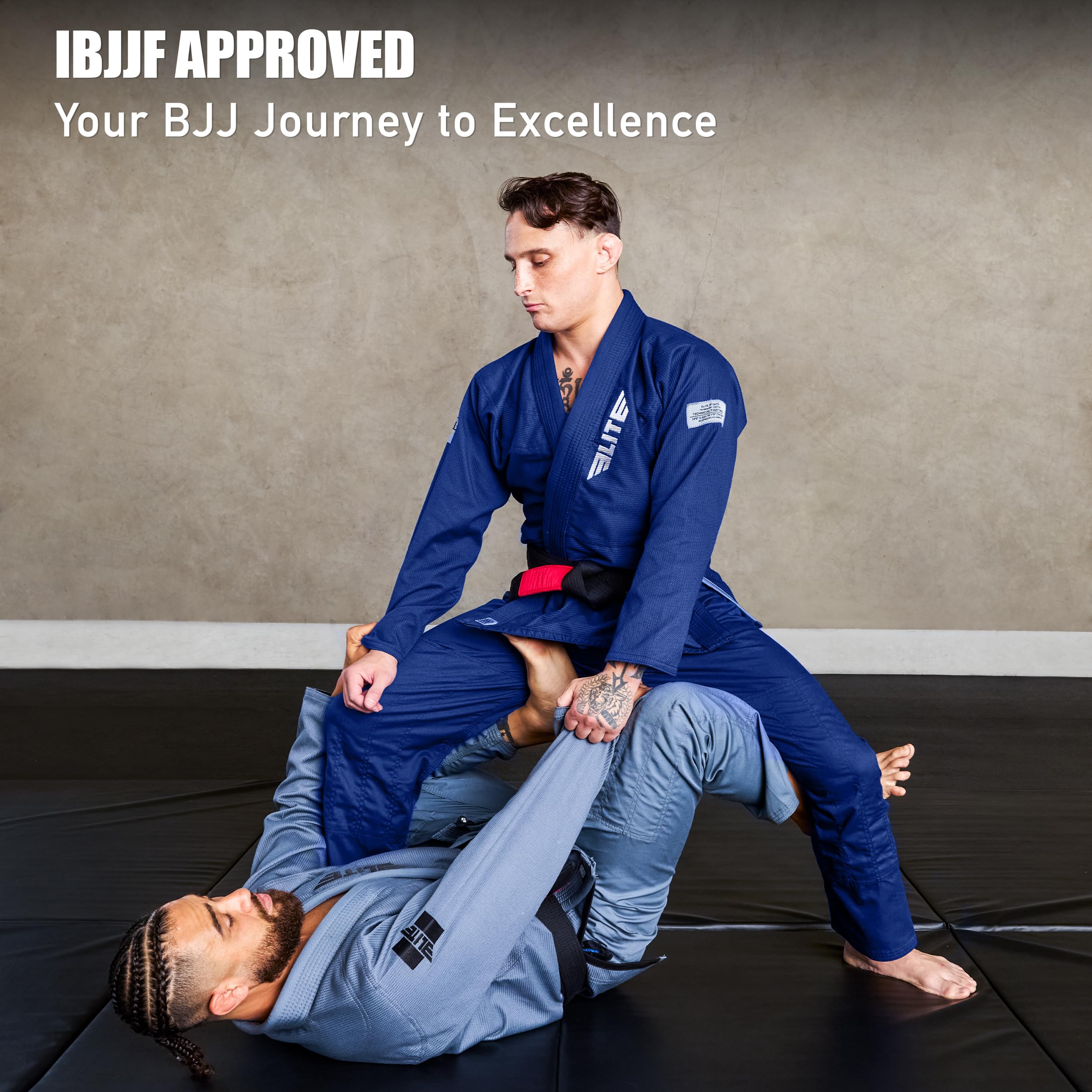 Elite Sports BJJ GI for Men IBJJF Kimono BJJ Jiujitsu GIS W/Preshrunk Fabric & Free Belt (See Special Sizing Guide)