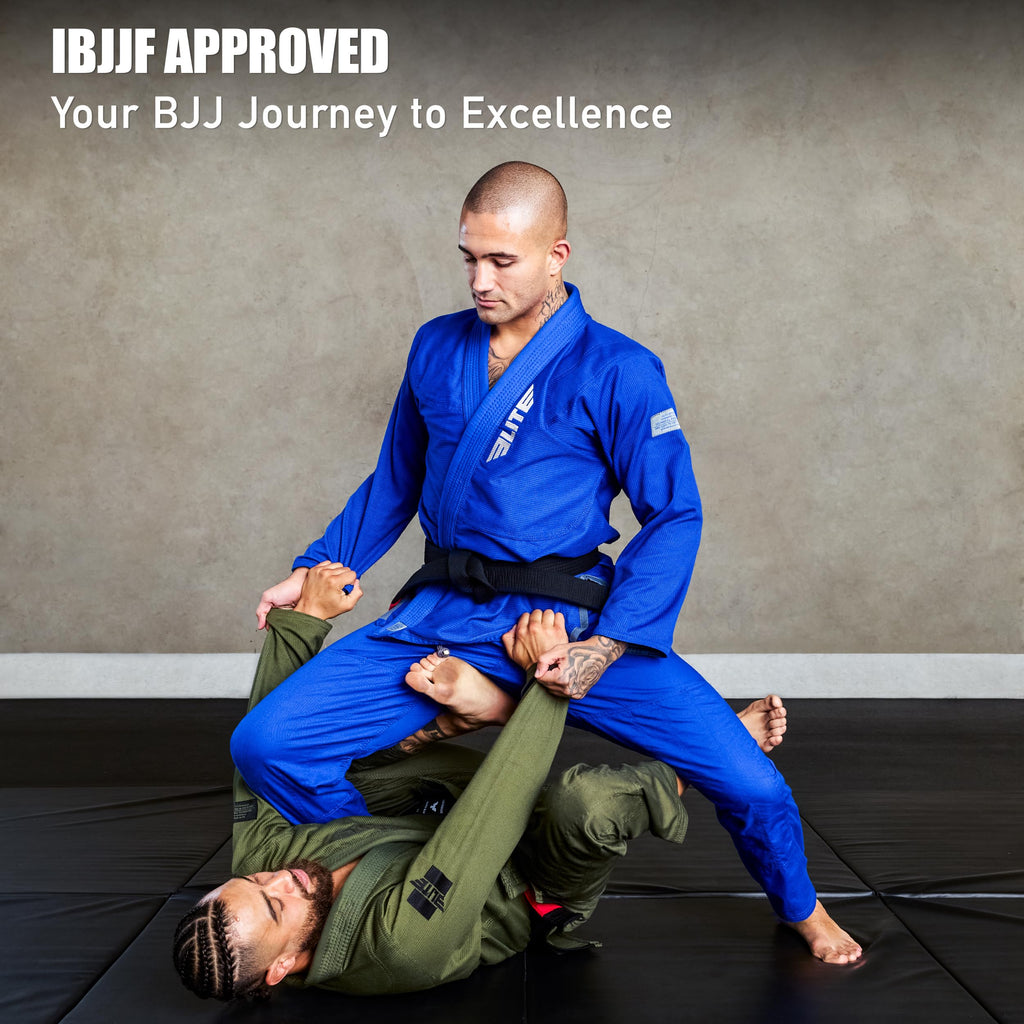 Elite Sports BJJ GI for Men IBJJF Kimono BJJ Jiujitsu GIS W/Preshrunk Fabric & Free Belt (See Special Sizing Guide)