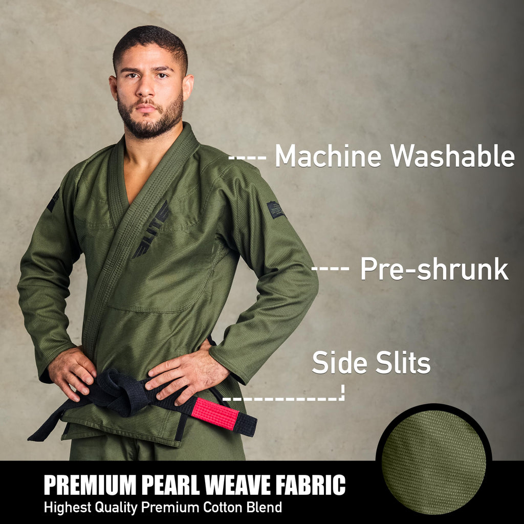 Elite Sports BJJ GI for Men IBJJF Kimono BJJ Jiujitsu GIS W/Preshrunk Fabric & Free Belt (See Special Sizing Guide)