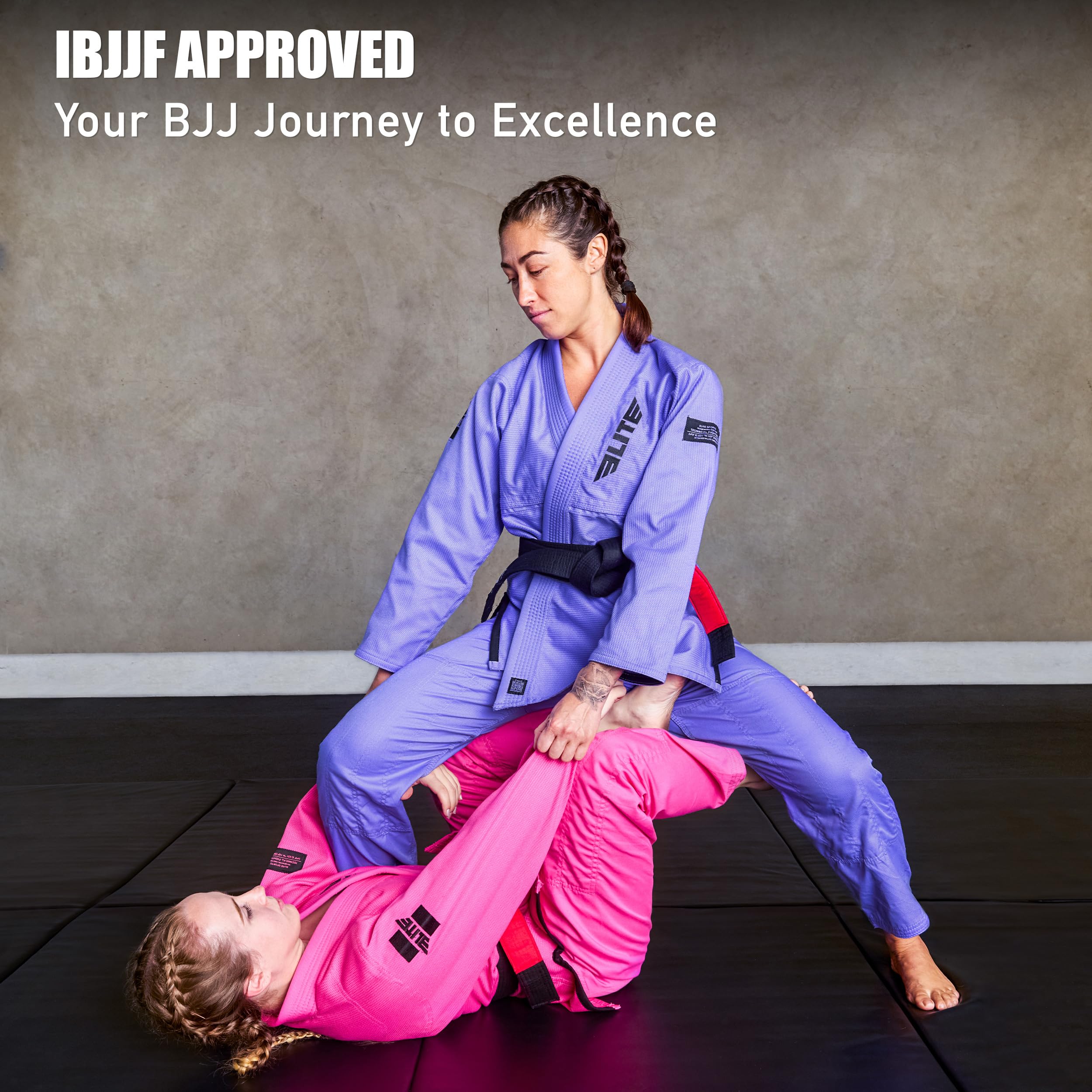 Elite Sports Ultra-Light Women's BJJ GI - IBJJF Jiu-Jitsu GI for Girls and women (See Special Sizing Guide)