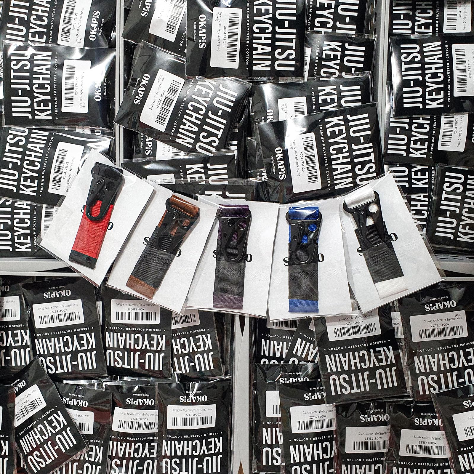 Jiu Jitsu Keychain BJJ Belt Promotion Gift Brazilian Jiu-Jitsu White Blue Purple Brown Black Belt Backpack Keyring