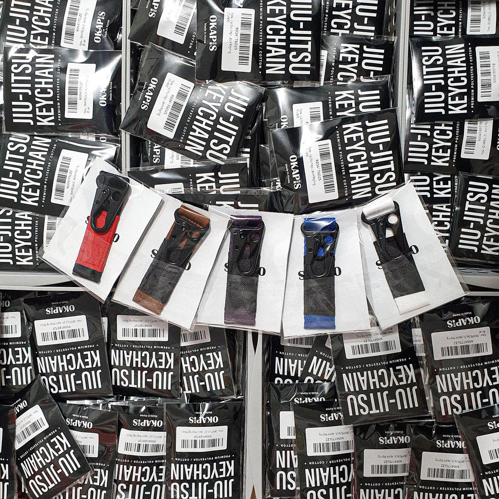 Jiu Jitsu Keychain BJJ Belt Promotion Gift Brazilian Jiu-Jitsu White Blue Purple Brown Black Belt Backpack Keyring